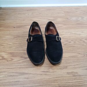 Man's Ferragamo Shoes,black. Suede,size 10.5